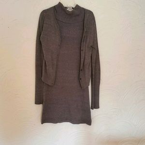 Grey sweater dress and matching sweater!